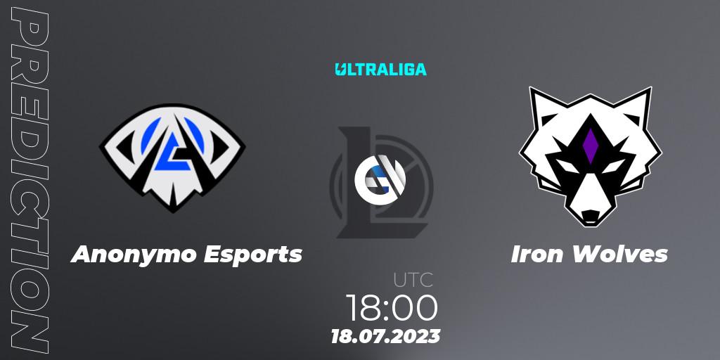 Prognose für das Spiel Anonymo Esports VS Iron Wolves. 18.07.2023 at 18:00. LoL - Ultraliga Season 10 2023 Regular Season