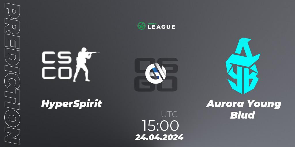 Prognose für das Spiel HyperSpirit VS Aurora Young Blud. 24.04.24. CS2 (CS:GO) - ESEA Season 49: Advanced Division - Europe