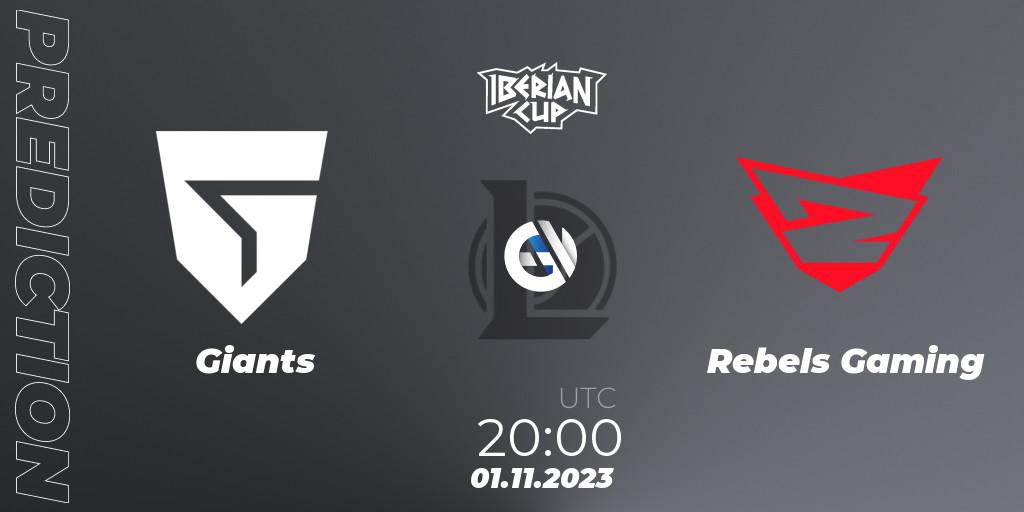 Prognose für das Spiel Giants VS Rebels Gaming. 01.11.2023 at 19:00. LoL - Iberian Cup 2023