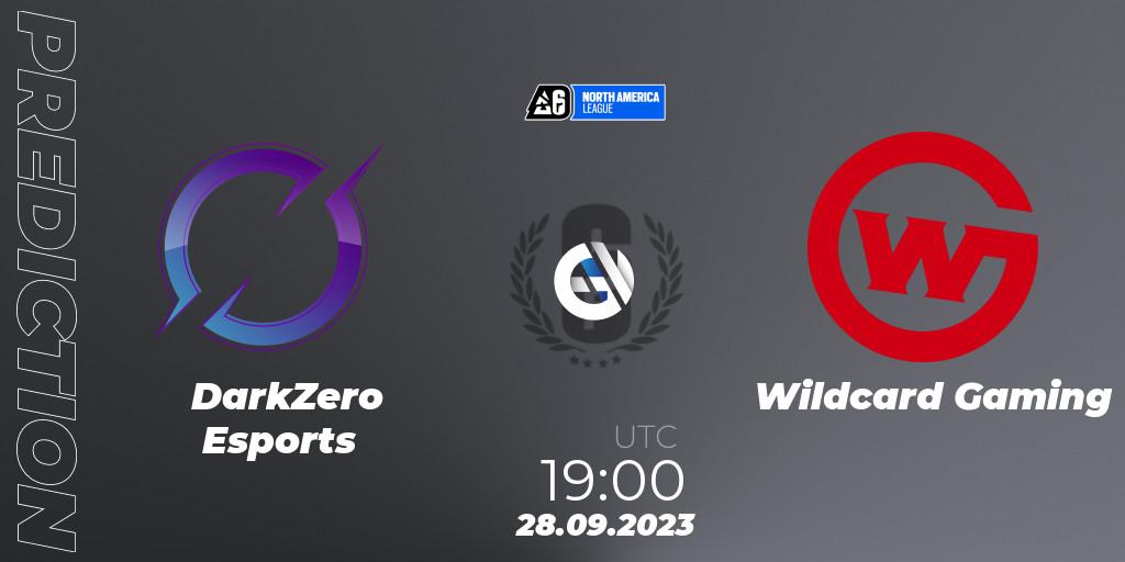 Prognose für das Spiel DarkZero Esports VS Wildcard Gaming. 28.09.2023 at 19:00. Rainbow Six - North America League 2023 - Stage 2
