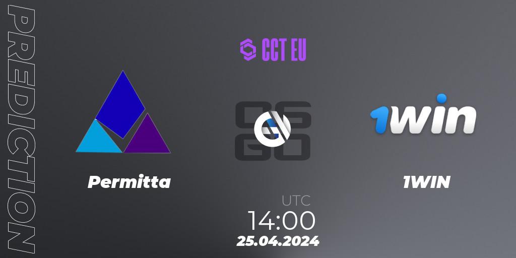 Prognose für das Spiel Permitta VS 1WIN. 25.04.24. CS2 (CS:GO) - CCT Season 2 Europe Series 1