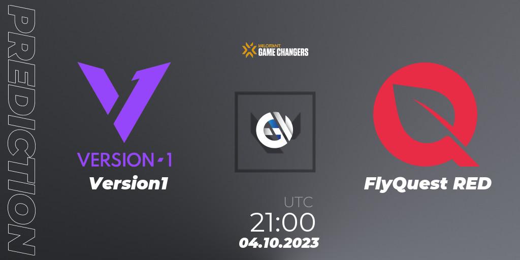 Prognose für das Spiel Version1 VS FlyQuest RED. 04.10.2023 at 21:00. VALORANT - VCT 2023: Game Changers North America Series S3