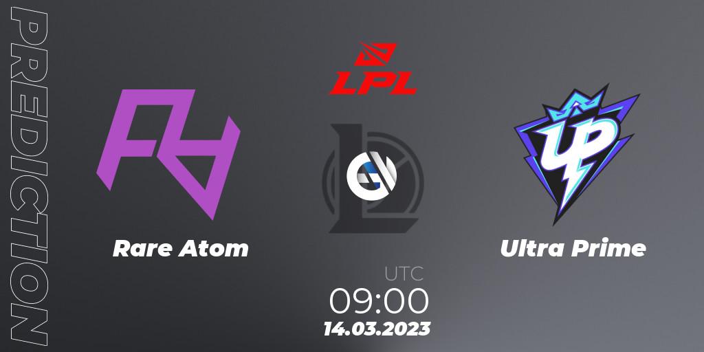 Prognose für das Spiel Rare Atom VS Ultra Prime. 14.03.2023 at 09:00. LoL - LPL Spring 2023 - Group Stage