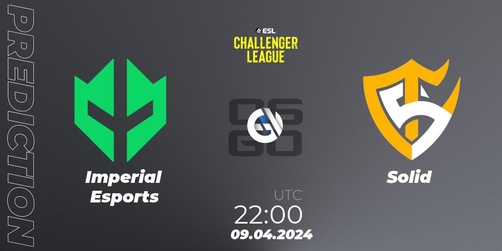 Prognose für das Spiel Imperial Esports VS Solid. 09.04.24. CS2 (CS:GO) - ESL Challenger League Season 47: South America