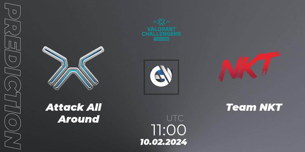 Prognose für das Spiel Attack All Around VS Team NKT. 10.02.24. VALORANT - VALORANT Challengers Thailand 2024: Split 1