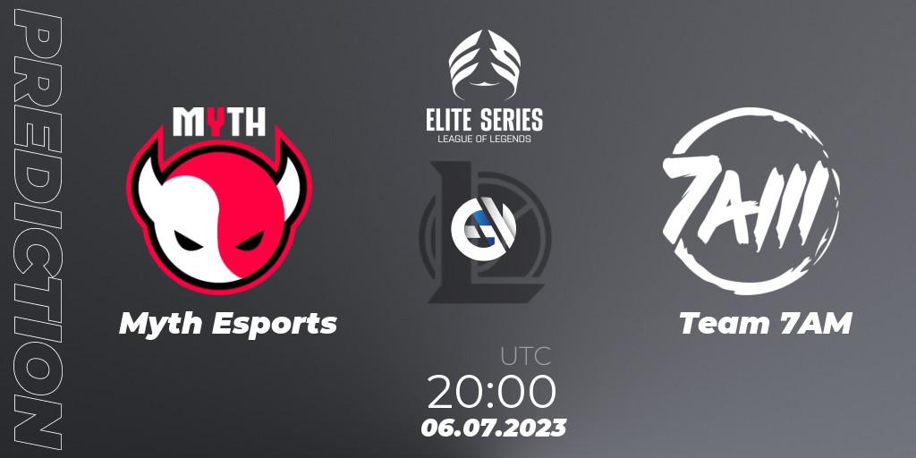 Prognose für das Spiel Myth Esports VS Team 7AM. 06.07.2023 at 20:00. LoL - Elite Series Summer 2023