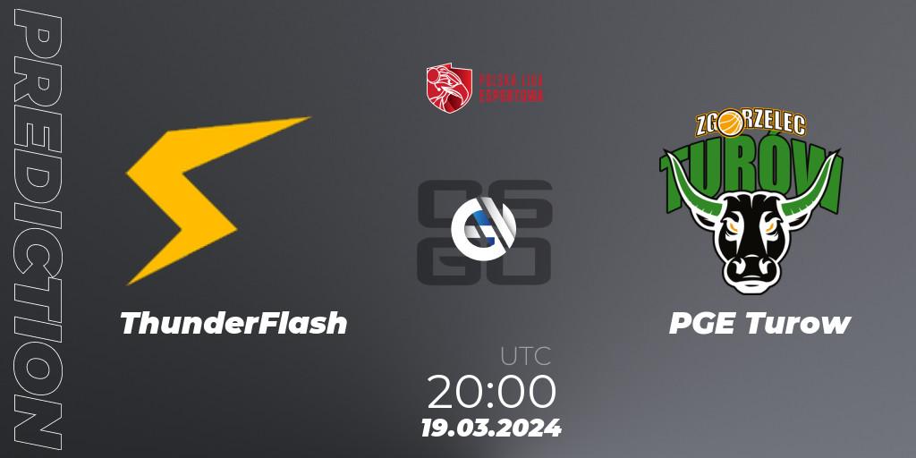 Prognose für das Spiel ThunderFlash VS PGE Turow. 19.03.24. CS2 (CS:GO) - Polska Liga Esportowa 2024: Split #1