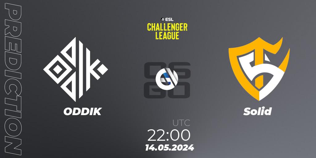 Prognose für das Spiel ODDIK VS Solid. 15.05.2024 at 00:00. Counter-Strike (CS2) - ESL Challenger League Season 47: South America