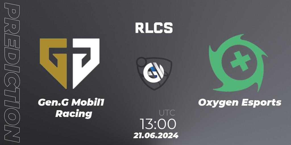 Prognose für das Spiel Gen.G Mobil1 Racing VS Oxygen Esports. 21.06.2024 at 13:00. Rocket League - Rocket League Championship Series 2024 - Major 2