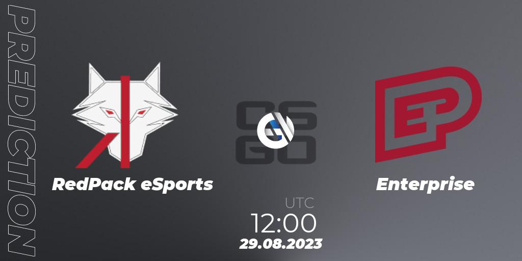 Prognose für das Spiel RedPack eSports VS Enterprise. 29.08.23. CS2 (CS:GO) - OFK BGD Esports Series #1: Balkan Closed Qualifier