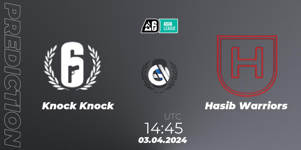 Prognose für das Spiel Knock Knock VS Hasib Warriors. 03.04.24. Rainbow Six - Asia League 2024 - Stage 1