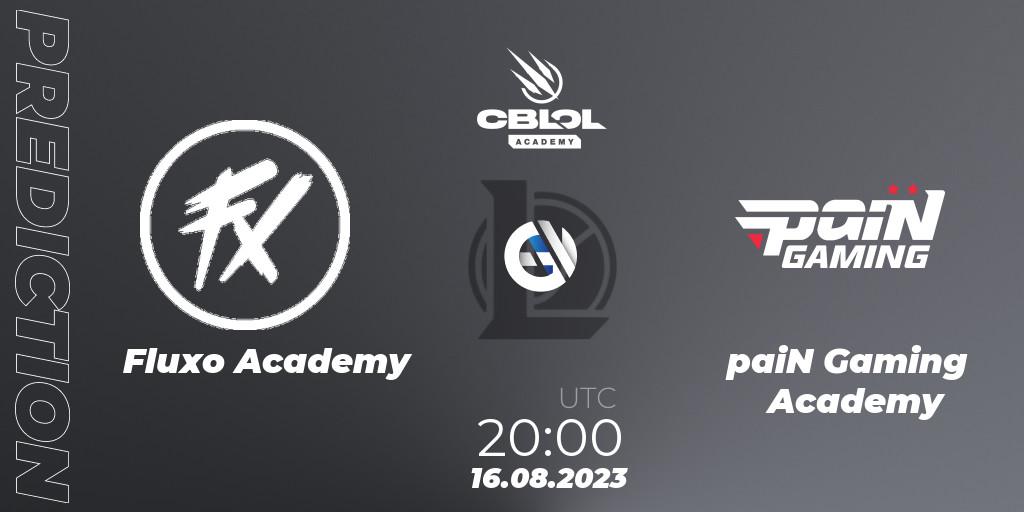 Prognose für das Spiel Fluxo Academy VS paiN Gaming Academy. 14.08.2023 at 20:00. LoL - CBLOL Academy Split 2 2023 - Playoffs
