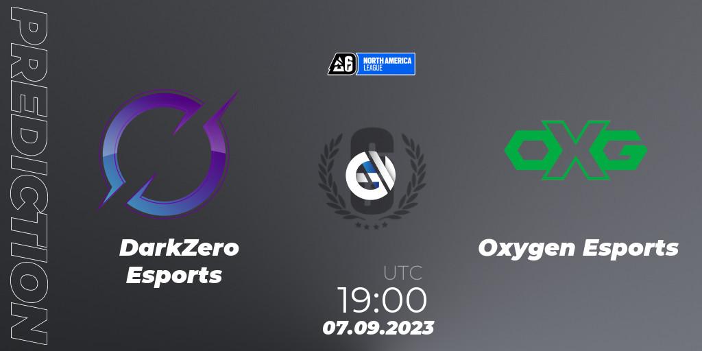 Prognose für das Spiel DarkZero Esports VS Oxygen Esports. 07.09.2023 at 19:00. Rainbow Six - North America League 2023 - Stage 2