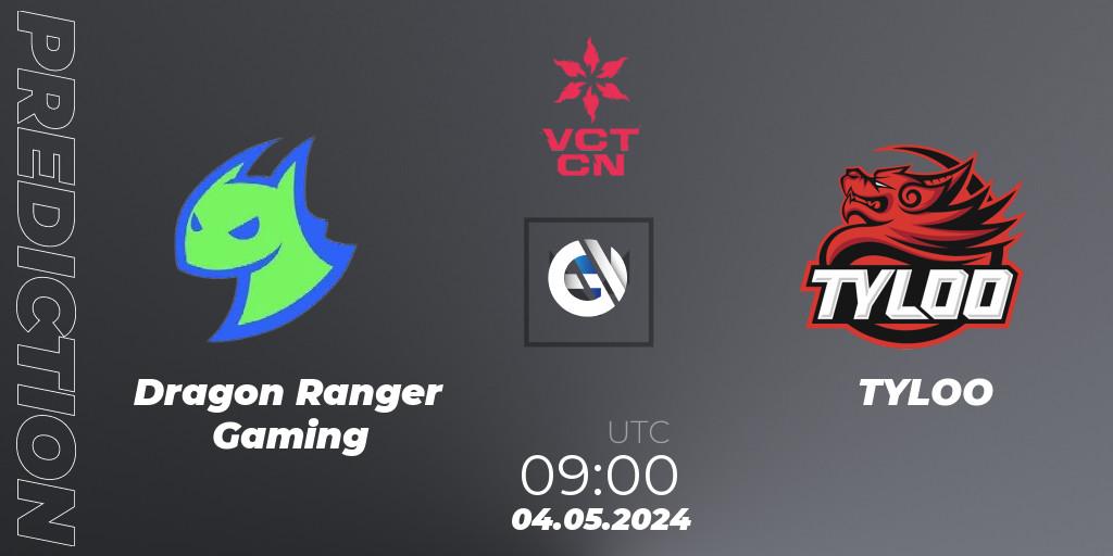 Prognose für das Spiel Dragon Ranger Gaming VS TYLOO. 04.05.24. VALORANT - VALORANT Champions Tour China 2024: Stage 1 - Group Stage