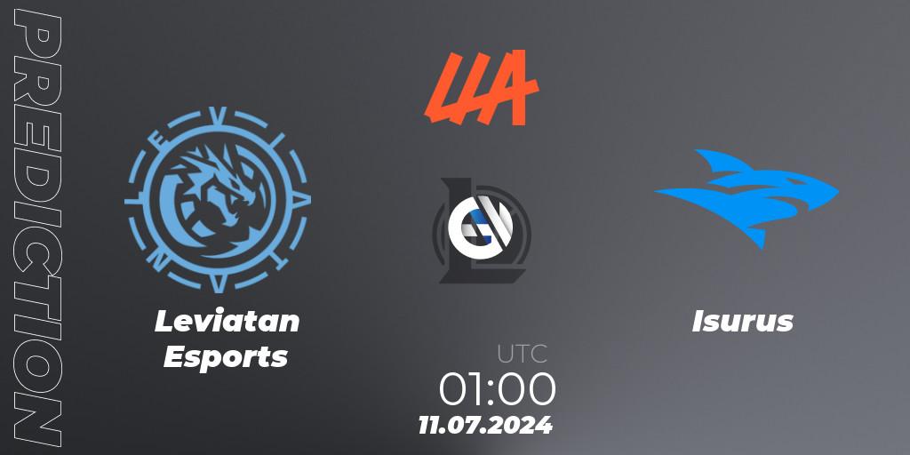 Prognose für das Spiel Leviatan Esports VS Isurus. 11.07.2024 at 01:00. LoL - LLA Closing 2024 - Group Stage