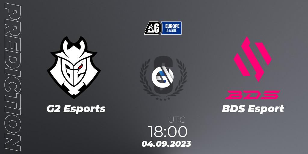 Prognose für das Spiel G2 Esports VS BDS Esport. 04.09.23. Rainbow Six - Europe League 2023 - Stage 2
