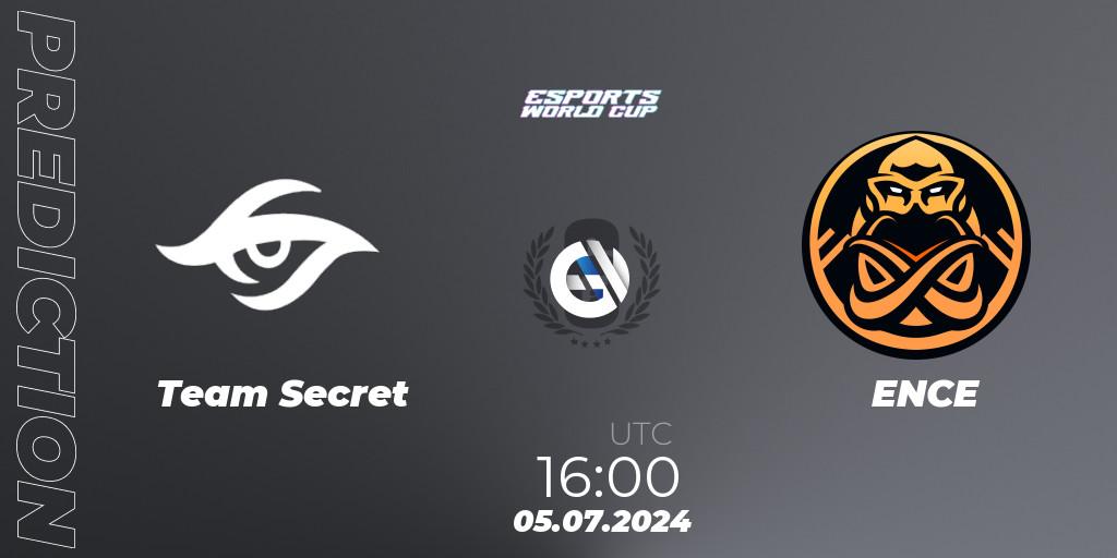Prognose für das Spiel Team Secret VS ENCE. 05.07.2024 at 16:00. Rainbow Six - Esports World Cup 2024: Europe CQ