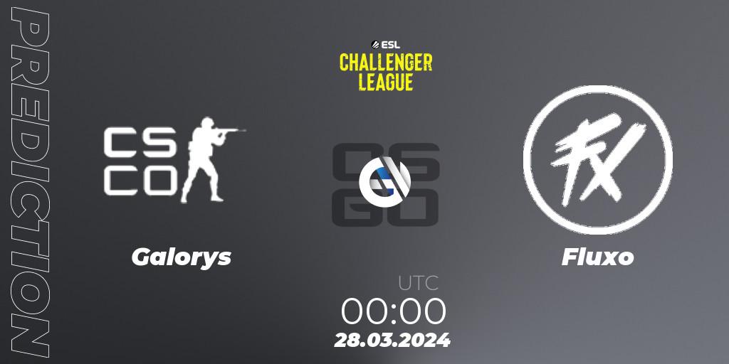Prognose für das Spiel Galorys VS Fluxo. 28.03.24. CS2 (CS:GO) - ESL Challenger League Season 47: South America