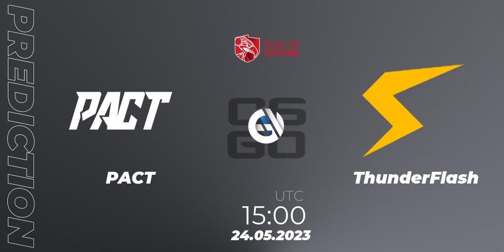Prognose für das Spiel PACT VS ThunderFlash. 24.05.23. Counter-Strike (CS2) - Polish Esports League 2023 Split 2