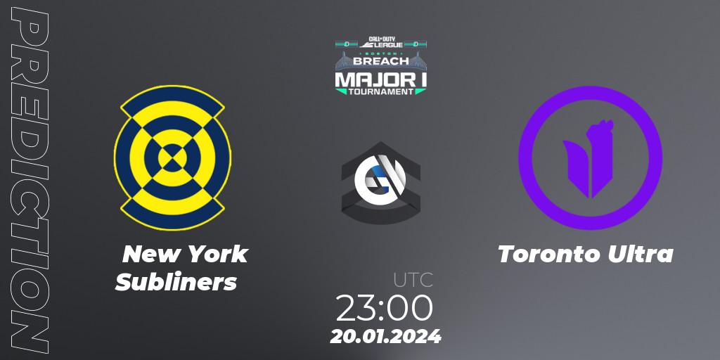 Prognose für das Spiel New York Subliners VS Toronto Ultra. 19.01.2024 at 23:00. Call of Duty - Call of Duty League 2024: Stage 1 Major Qualifiers