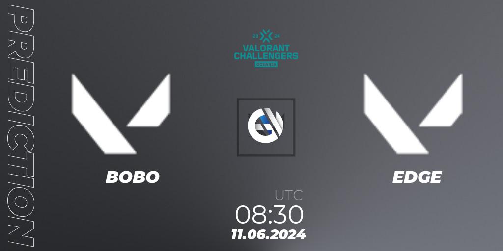 Prognose für das Spiel BOBO VS EDGE. 11.06.2024 at 08:30. VALORANT - VALORANT Challengers 2024 Oceania: Split 2