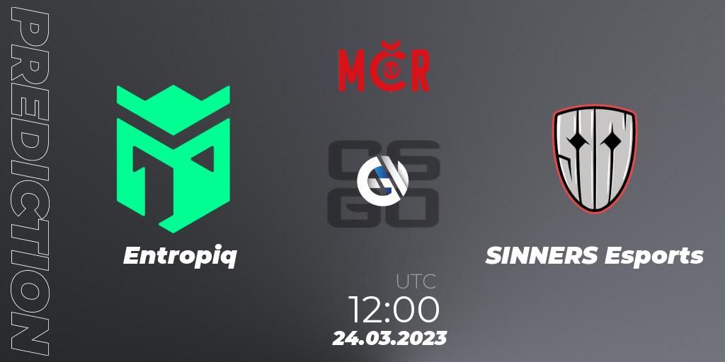 Prognose für das Spiel Entropiq VS SINNERS Esports. 24.03.2023 at 12:30. Counter-Strike (CS2) - Tipsport Cup Prague Spring 2023: Online Stage
