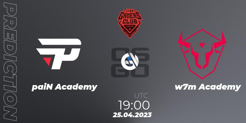Prognose für das Spiel paiN Academy VS w7m Academy. 25.04.2023 at 19:00. Counter-Strike (CS2) - Gamers Club Liga Série A: April 2023