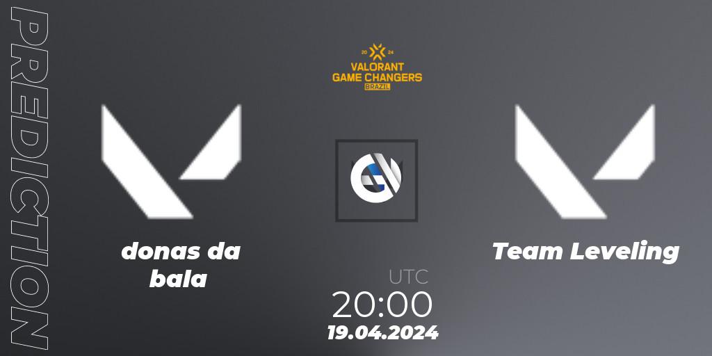 Prognose für das Spiel donas da bala VS Team Leveling. 19.04.2024 at 20:00. VALORANT - VCT 2024: Game Changers Brazil Series 1