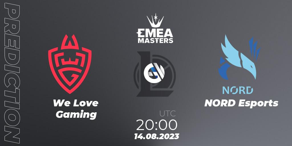 Prognose für das Spiel We Love Gaming VS NORD Esports. 14.08.23. LoL - EMEA Masters Summer 2023