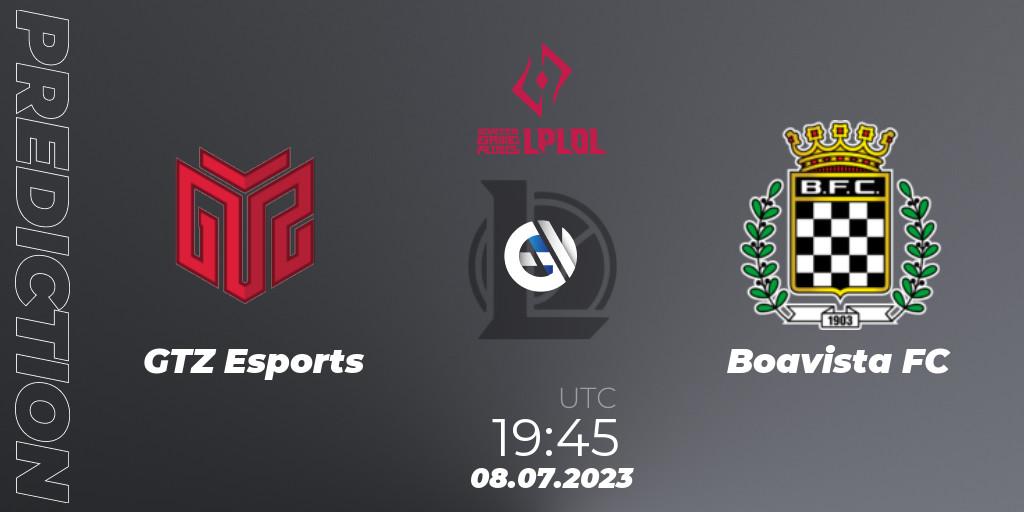 Prognose für das Spiel GTZ Esports VS Boavista FC. 08.07.2023 at 19:15. LoL - LPLOL Split 2 2023 - Group Stage