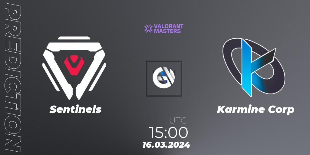 Prognose für das Spiel Sentinels VS Karmine Corp. 16.03.24. VALORANT - VCT 2024: Masters Madrid