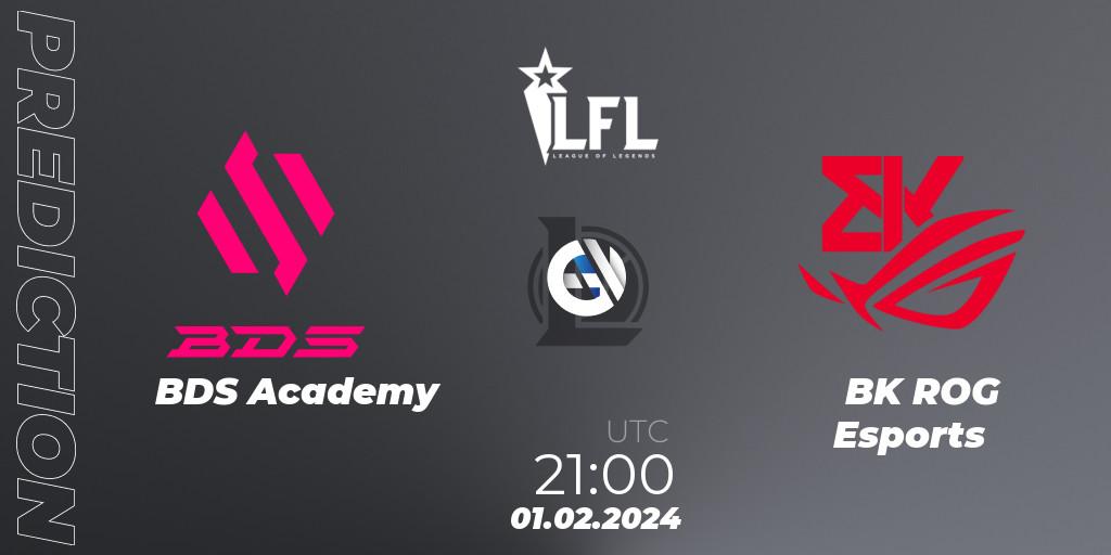 Prognose für das Spiel BDS Academy VS BK ROG Esports. 01.02.2024 at 21:00. LoL - LFL Spring 2024
