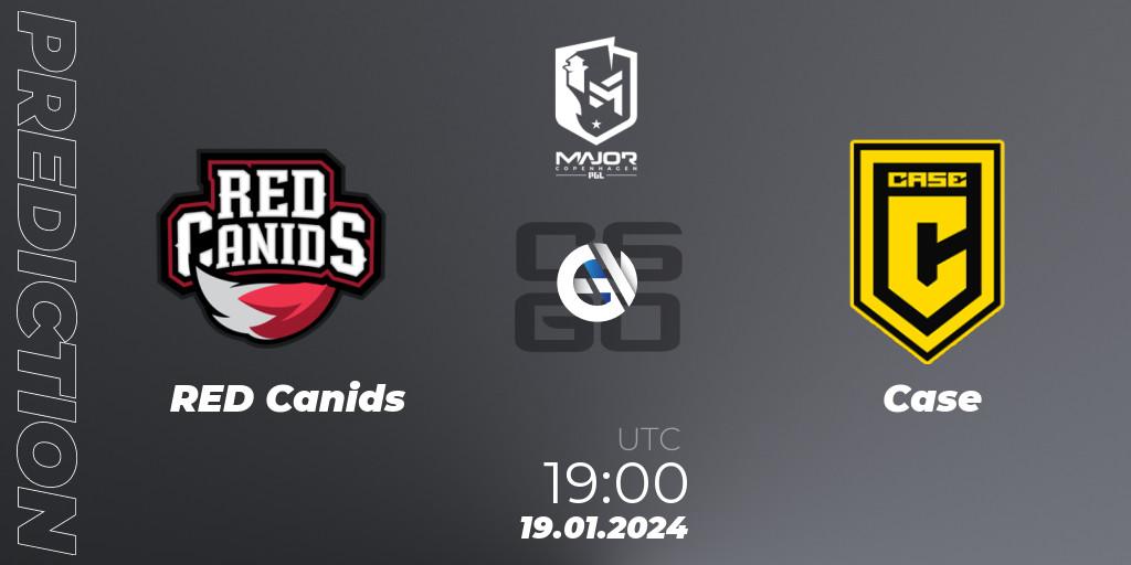 Prognose für das Spiel RED Canids VS Case. 19.01.2024 at 19:05. Counter-Strike (CS2) - PGL CS2 Major Copenhagen 2024 South America RMR Closed Qualifier