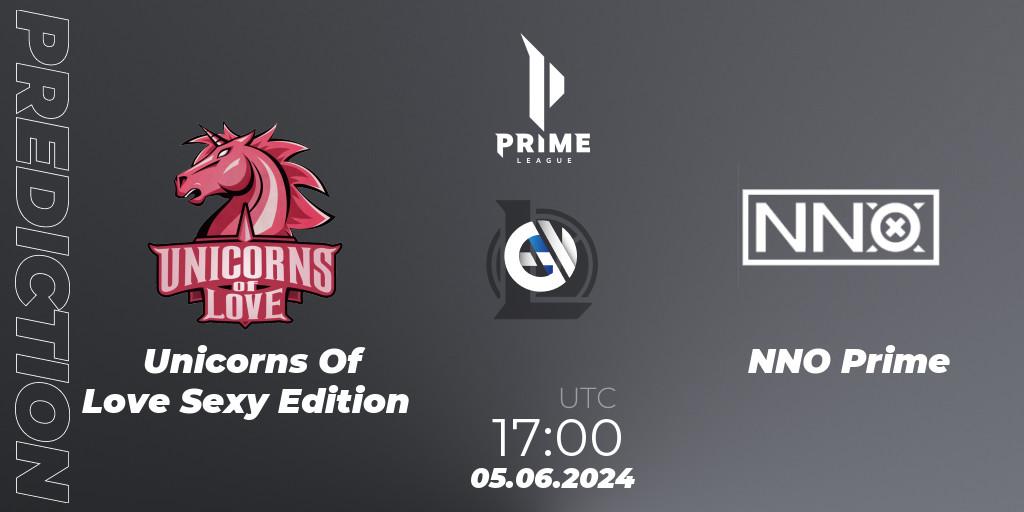 Prognose für das Spiel Unicorns Of Love Sexy Edition VS NNO Prime. 05.06.2024 at 17:00. LoL - Prime League Summer 2024