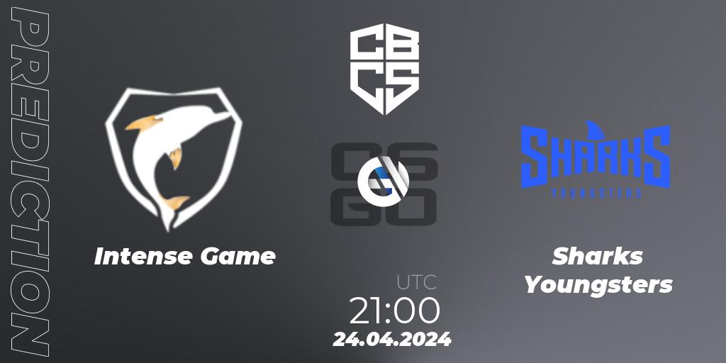 Prognose für das Spiel Intense Game VS Sharks Youngsters. 24.04.2024 at 21:00. Counter-Strike (CS2) - CBCS Season 4: Open Qualifier #1