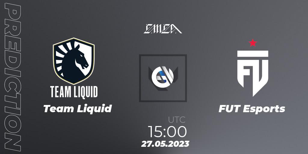 Prognose für das Spiel Team Liquid VS FUT Esports. 27.05.2023 at 15:00. VALORANT - VCT 2023: EMEA League 