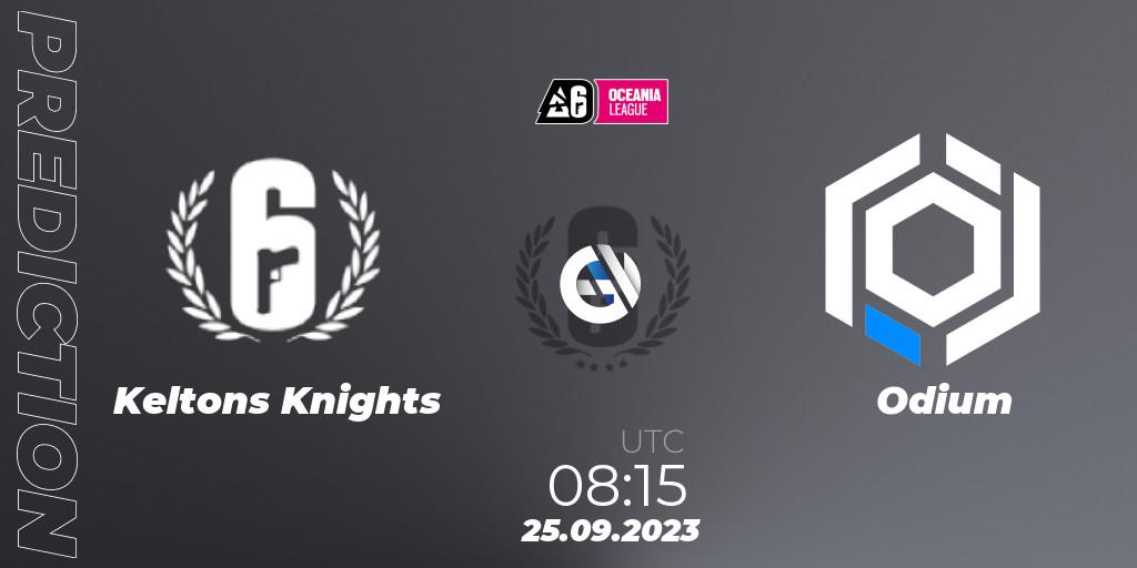 Prognose für das Spiel Keltons Knights VS Odium. 25.09.2023 at 08:15. Rainbow Six - Oceania League 2023 - Stage 2