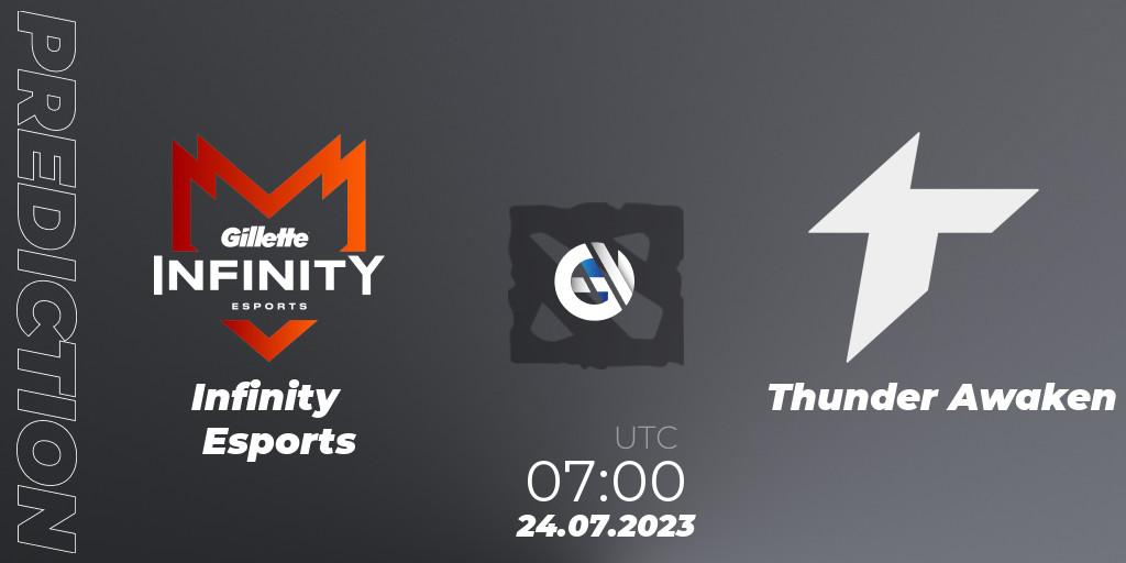 Prognose für das Spiel Infinity Esports VS Thunder Awaken. 24.07.23. Dota 2 - Phygital Games 2023 Season 2