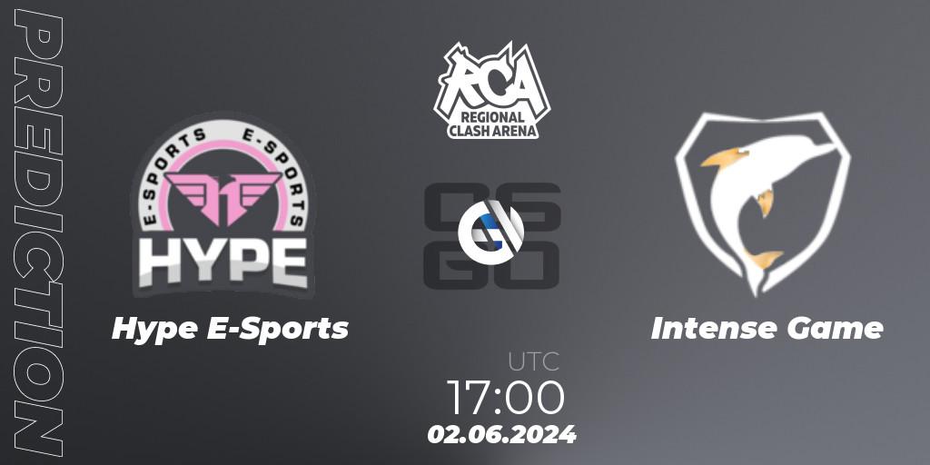 Prognose für das Spiel Hype E-Sports VS Intense Game. 02.06.2024 at 17:00. Counter-Strike (CS2) - Regional Clash Arena South America: Closed Qualifier