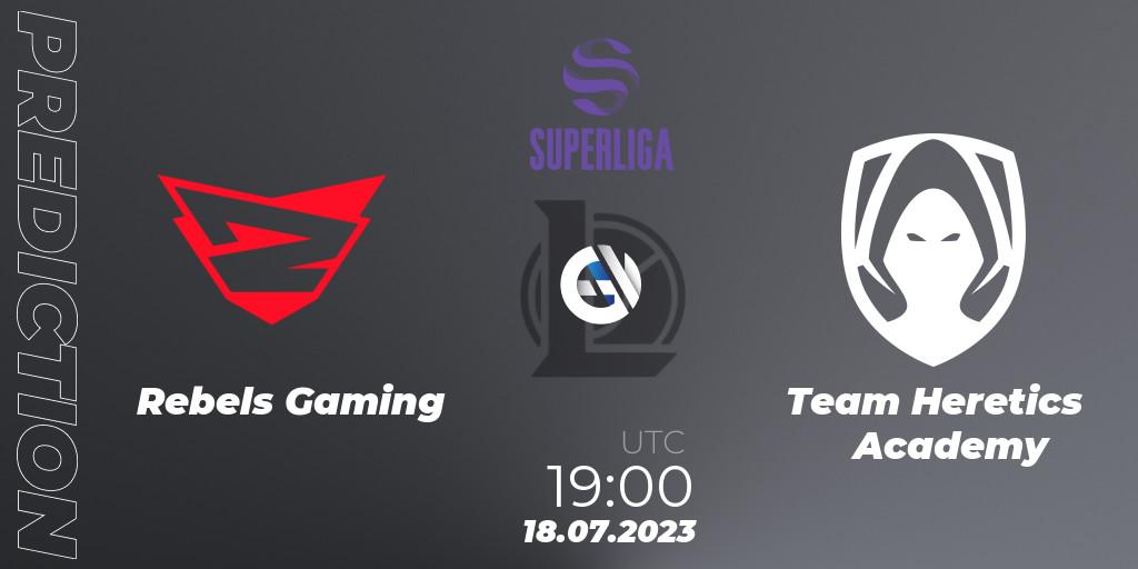 Prognose für das Spiel Rebels Gaming VS Los Heretics. 20.06.2023 at 19:00. LoL - Superliga Summer 2023 - Group Stage
