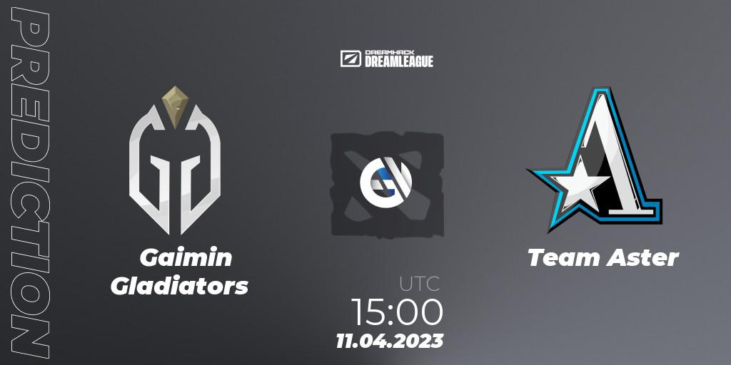 Prognose für das Spiel Gaimin Gladiators VS Team Aster. 11.04.23. Dota 2 - DreamLeague Season 19 - Group Stage 1