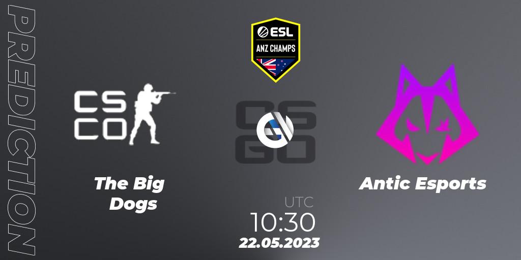 Prognose für das Spiel The Big Dogs VS Antic Esports. 23.05.23. CS2 (CS:GO) - ESL ANZ Champs Season 16