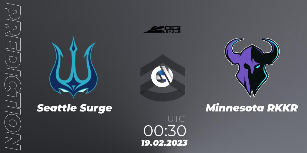 Prognose für das Spiel Seattle Surge VS Minnesota RØKKR. 19.02.2023 at 01:00. Call of Duty - Call of Duty League 2023: Stage 3 Major Qualifiers