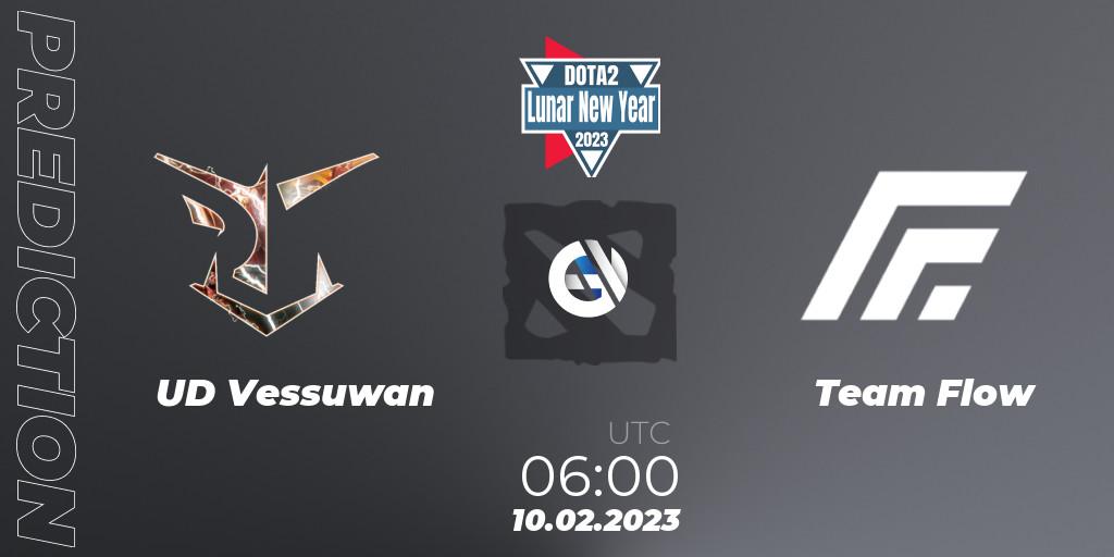 Prognose für das Spiel UD Vessuwan VS Team Flow. 11.02.23. Dota 2 - Lunar New Year 2023