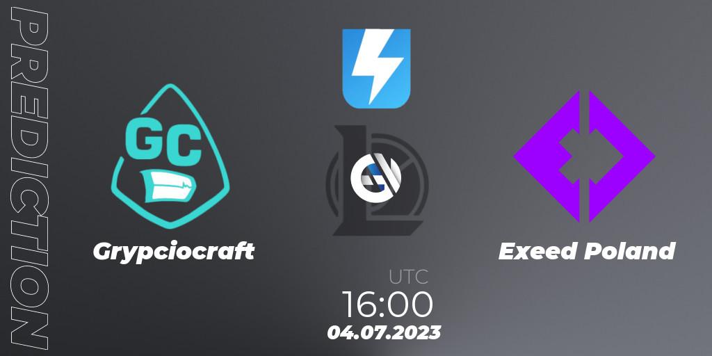 Prognose für das Spiel Grypciocraft VS Exeed Poland. 30.05.23. LoL - Ultraliga Season 10 2023 Regular Season