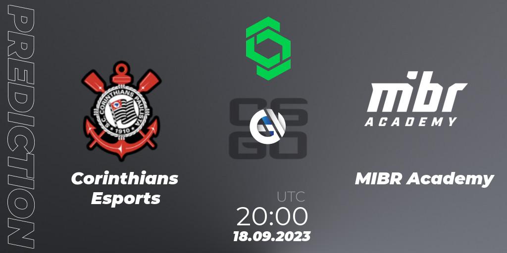 Prognose für das Spiel Corinthians Esports VS MIBR Academy. 18.09.2023 at 20:00. Counter-Strike (CS2) - CCT South America Series #11