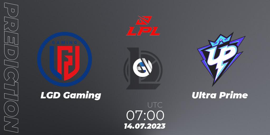 Prognose für das Spiel LGD Gaming VS Ultra Prime. 14.07.23. LoL - LPL Summer 2023 Regular Season