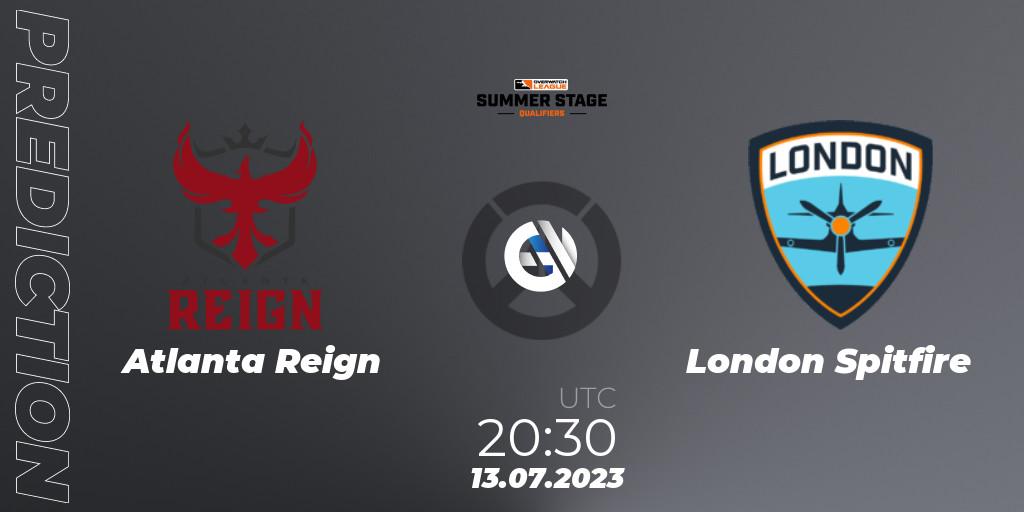 Prognose für das Spiel Atlanta Reign VS London Spitfire. 13.07.23. Overwatch - Overwatch League 2023 - Summer Stage Qualifiers
