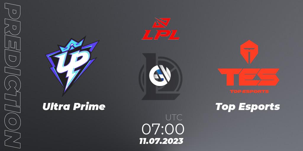 Prognose für das Spiel Ultra Prime VS Top Esports. 11.07.23. LoL - LPL Summer 2023 Regular Season
