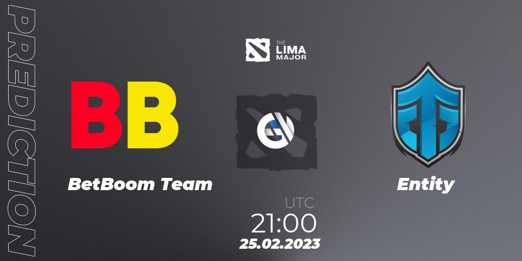 Prognose für das Spiel BetBoom Team VS Entity. 25.02.23. Dota 2 - The Lima Major 2023